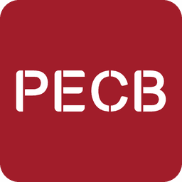PECB logo, official training and certification partner